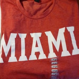 Miami University Heather Red T-shirt Size Large